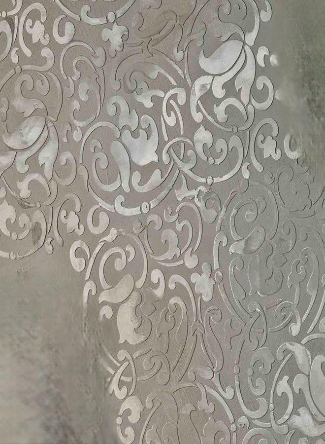 technoart Putty Wall Wall Stencil Pattern, Victorian Scroll Design, 24x36 inch - Image 1